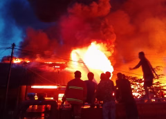 Kebakaran Hebat di Bagansiapiapi, 13 Rumah dan 1 Pekong Ludes Terbakar